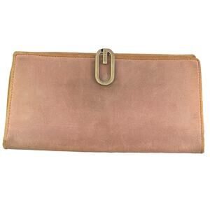 Gucci Vintage Pink Suede Leather Wallet
